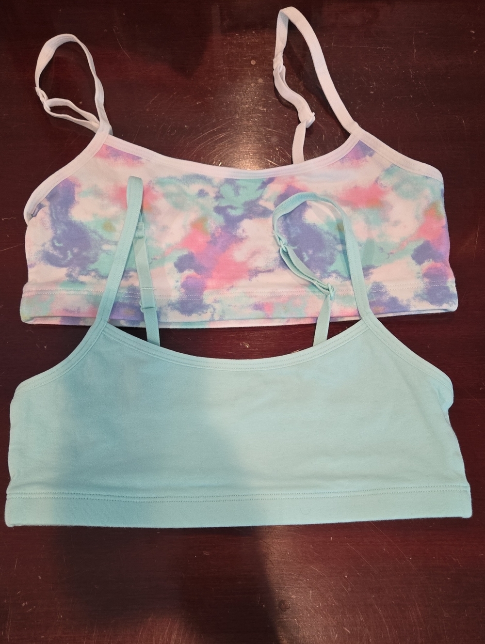 Lot of 2 - Girl's My First Bra - Bralette, Sports Bra w/Adjustable Straps - SZ S